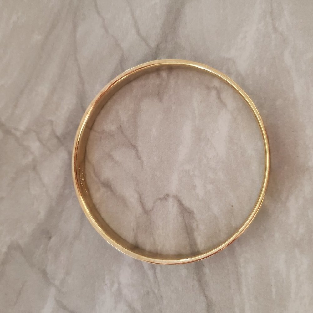 💚💙 Vintage 00's 2000's Y2K Blue Green Striped Skinny Enamel Bangle 💙💚 - Picture 10 of 11